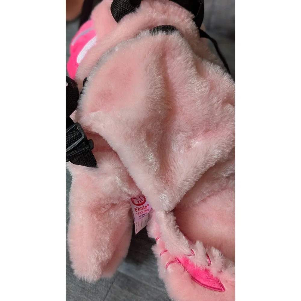 Fiesta Axolotl‎ Plush Backpack Pink Stuffed Animal Bag